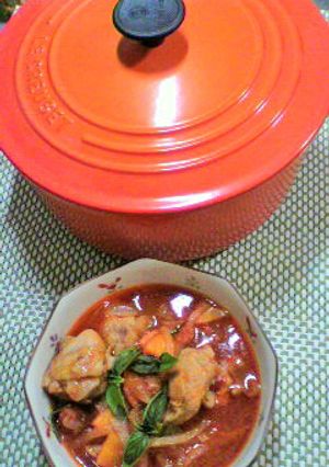 ♪ルクルーゼで鶏肉のトマト煮♪-レシピのメイン写真