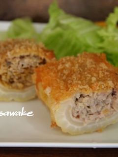 ゴーヤの肉詰め揚げ-レシピのメイン写真