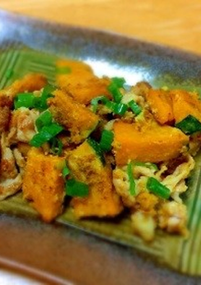 豚とかぼちゃのカレー炒め-レシピのメイン写真