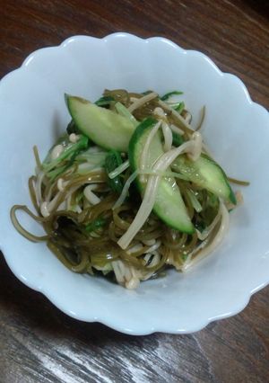 えのきと水菜と切り昆布の和え物-レシピのメイン写真