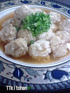 *夕飯*蓮根たっぷり鶏肉だんごのあんかけ-レシピのメイン写真