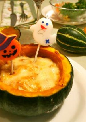 ハロウィンにかぼちゃの簡単グラタン風-レシピのメイン写真