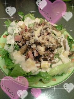 たっぷりきのこのシーザーサラダ-レシピのメイン写真