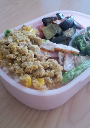 お弁当◎おから＆豚ひきそぼろ　カレー味♬-レシピのメイン写真