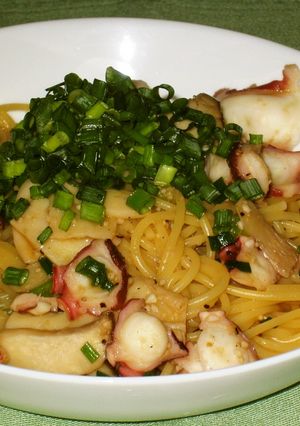 蛸とエリンギのガーリックパスタ-レシピのメイン写真