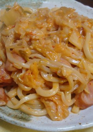 簡単☆ピリ辛キムマヨうどん♪-レシピのメイン写真