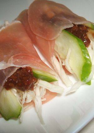 肉味噌の生ハム巻き♪-レシピのメイン写真