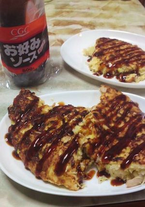 ご飯入り★お好み焼き*お子さまﾃｨｽﾄ*-レシピのメイン写真