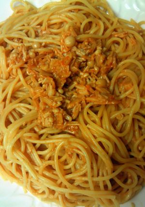えのきミートソーススパゲティ-レシピのメイン写真