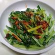 超簡単☆小松菜炒めの食べるラー油がけ