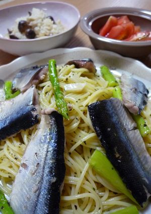 サンマdeパスタ-レシピのメイン写真