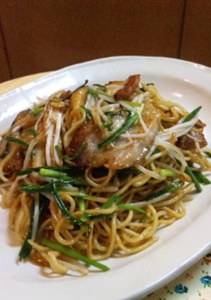 オイスターソースのねぎ豚焼きそば-レシピのメイン写真