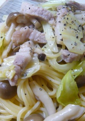 塩豚とキャベツのパスタ-レシピのメイン写真