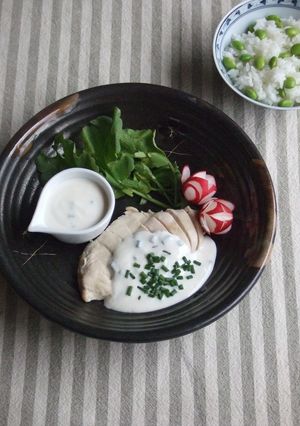 蒸し鶏のヨーグルトソースがけ-レシピのメイン写真