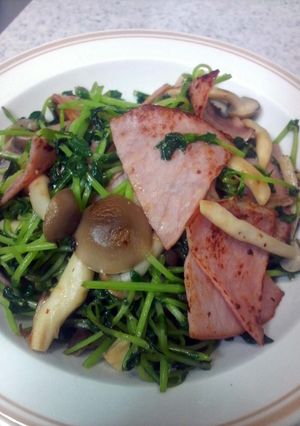 豆苗のパパッと炒め-レシピのメイン写真