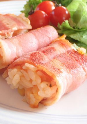 ✿ベーコンくるくるケチャップライス✿-レシピのメイン写真