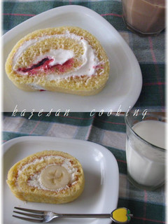 ホットケーキミックスで簡単ロールケーキ-レシピのメイン写真