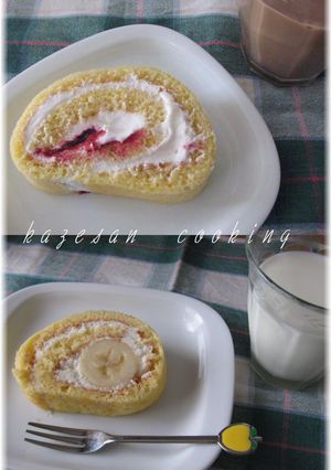 ホットケーキミックスで簡単ロールケーキ-レシピのメイン写真