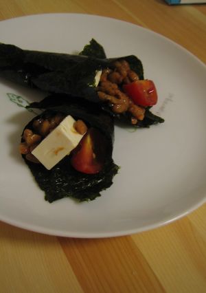 チーズ納豆海苔巻き-レシピのメイン写真