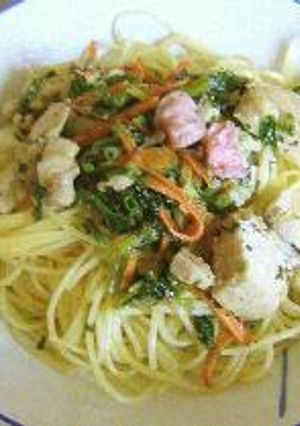 早春の雅＊緑茶deパスタ-レシピのメイン写真
