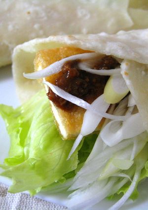 肉味噌と油揚げのクレープ巻き-レシピのメイン写真