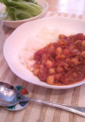 ルーとポッカで簡単にひよこ豆のベジカレー-レシピのメイン写真