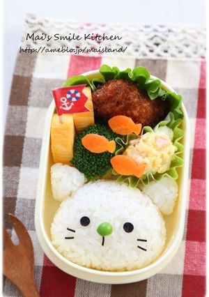 簡単♪白ねこちゃん＊キャラ弁-レシピのメイン写真