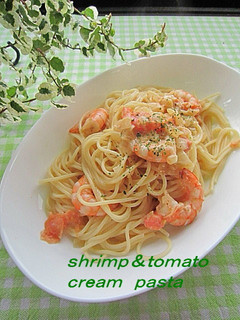 エビとトマトのクリームパスタ-レシピのメイン写真