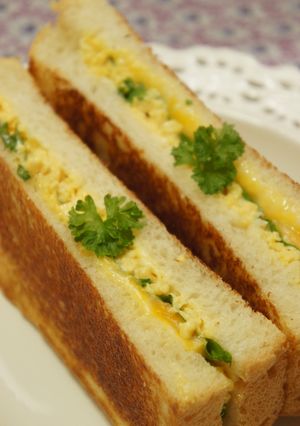フライパンで☆炒り玉子のホットサンド♪-レシピのメイン写真