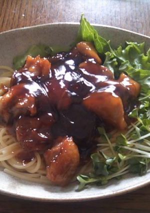 照り焼きチキンのパスタ。-レシピのメイン写真