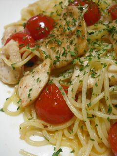 トマトと鶏肉の粒マスタードパスタ-レシピのメイン写真