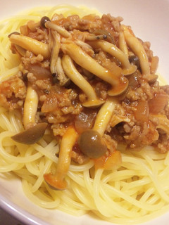 簡単パスタ★ミートソースwithしめじ★-レシピのメイン写真