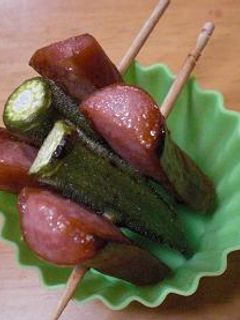 ミニオクラとソーセージのグリル-レシピのメイン写真