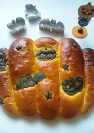 ハロウィンに作ろう!!かぼちゃパン^^-レシピのメイン写真