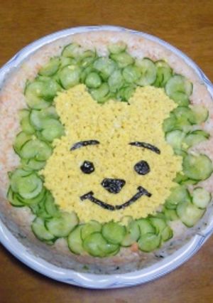 プーさんのお寿司ケーキ-レシピのメイン写真