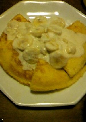 ☆ホットケーキonバナナヨーグルト☆-レシピのメイン写真