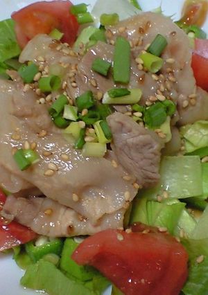 ドレッシングで♪さっぱり肉しゃぶサラダ-レシピのメイン写真