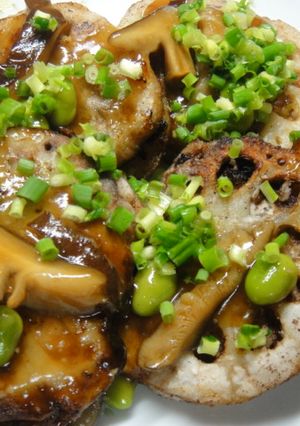 蓮根のひき肉挟み焼き～！！！-レシピのメイン写真