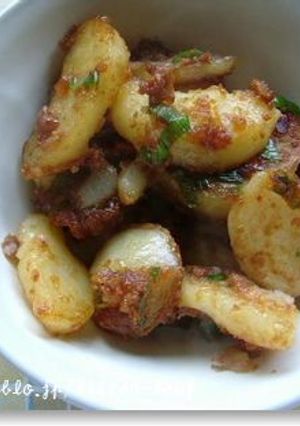 おじゃがと葱のマヨ肉味噌風味炒め-レシピのメイン写真