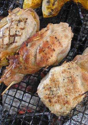 バーベキューに♪豚肉のカレーピラフはさみ-レシピのメイン写真