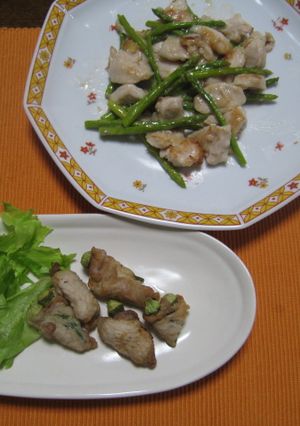 鶏ささみとミニアスパラの炒め物-レシピのメイン写真