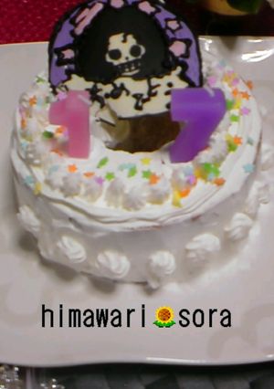 バームクーヘンで誕生日ケーキ-レシピのメイン写真