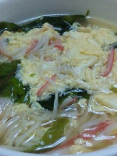 超簡単☆ふわふわ卵の中華風にゅうめん-レシピのメイン写真