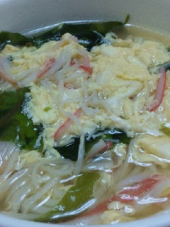 超簡単☆ふわふわ卵の中華風にゅうめん-レシピのメイン写真