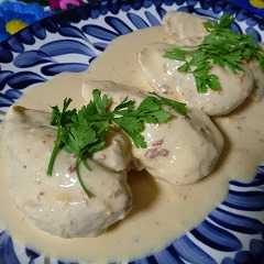 รูปของ 鶏肉のクリームチポトレソース