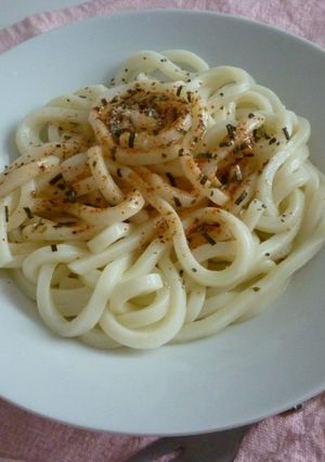 フォークで食べたくなるたらこうどん-レシピのメイン写真