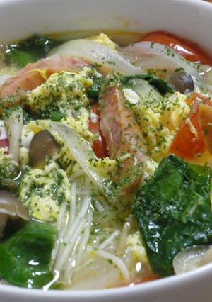 トマトとチョリソーの温麺-レシピのメイン写真
