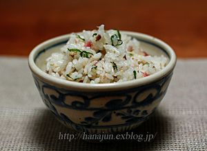 みょうがご飯　鯵の干物と茗荷の混ぜご飯-レシピのメイン写真