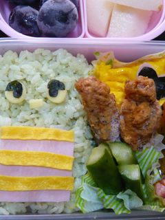 キャラ弁・ガチャピン♪-レシピのメイン写真