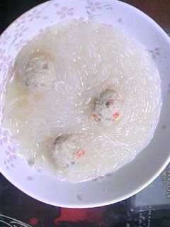 生つくねのスープ春雨-レシピのメイン写真